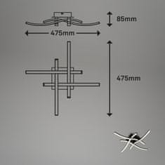 BRILONER BRILONER LED nástenné a stropné svietidlo, 47,5 cm, 14,4 W, 350 lm, čierna BRILO 3677-045