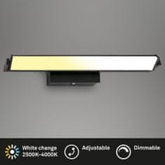 BRILONER BRILONER LED nástenné svietidlo, s CCT svietidlo LED panel, stmievateľné 52,5 cm, 15 W, čierna BRILO 3723-015