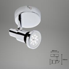 BRILONER BRILONER LED bodové svietidlo pr. 8 cm 1xGU10 4,8 W 400lm chróm BRI 2992-018