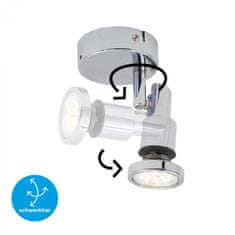 BRILONER BRILONER LED bodové svietidlo pr. 8 cm 1xGU10 4,8 W 400lm chróm BRI 2992-018