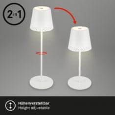 BRILONER BRILONER LED nabíjacia stolná lampa 38 cm 2,6 W 280lm biele IP44 BRILO 7438-016