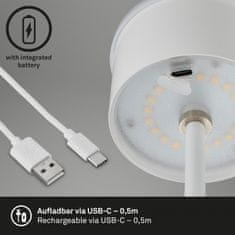 BRILONER BRILONER LED nabíjacia stolná lampa 38 cm 2,6 W 280lm biele IP44 BRILO 7438-016