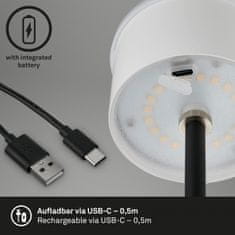 BRILONER BRILONER LED nabíjacia stolná lampa 38 cm 2,6 W 280lm čierna IP44 BRILO 7438-015