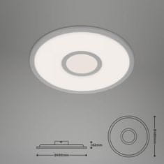 BRILONER BRILONER CCT svietidlo LED panel, RGB centrálne svetlo, priemer. 45 cm, 24 W, 2400 lm, strieborná BRILO 7396-014