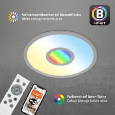 BRILONER BRILONER CCT svietidlo LED panel, RGB centrálne svetlo, priemer. 45 cm, 24 W, 2400 lm, strieborná BRILO 7396-014