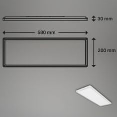 BRILONER BRILONER Ultraplochý LED panel s priamym a nepriamym osvetlením, 58 cm, LED, 22 W, 3000 lm, biele BRILO 7402-416