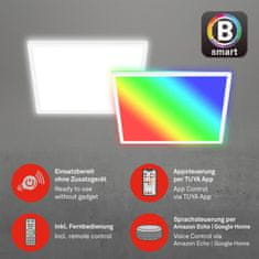 BRILONER BRILONER B smart RGB/W-svietidlo LED panel, 42 cm, 22 W, 2700 lm, biele BRILO 7491-016