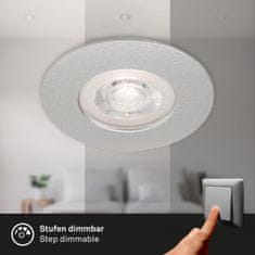 BRILONER BRILONER LED vstavané svietidlá, pr.9 cm, 3x LED, 4,9 W, 480 lm, matný chróm BRI 7036-034