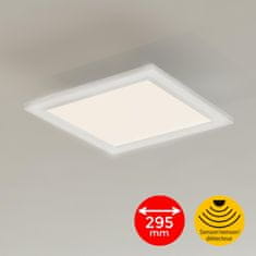 BRILONER BRILONER Svietidlo LED panel so snímačom, 29,5 cm, 1300 lm, 12 W, biele BRILO 7187-016