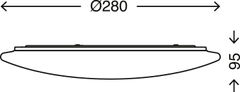 BRILONER BRILONER CCT LED stropné svietidlo pr. 28 cm 12W 1200lm biele BRI 3137-016