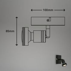 BRILONER BRILONER Bodové svietidlo 10 cm 1xGU10 4,9 W 460lm čierna BRI 2926-015