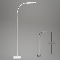 BRILONER BRILONER LED CCT stojacie svietidlo s dotykovým vypínačom 183 cm 6,5 W 600lm biele BRILO 1389-016