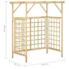 Vidaxl Záhradná pergola pre dva koše impregnovaná borovica