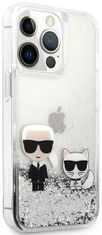 Karl Lagerfeld Kryt KLHCP13XGKCS Iphone 13 Pro Max 6,7" silver hardcase Liquid Glitter Karl&Choupette (KLHCP13XGKCS)