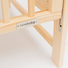 NEW BABY Detská postieľka New Baby BASIC so sťahovacou bočnicou prírodná 