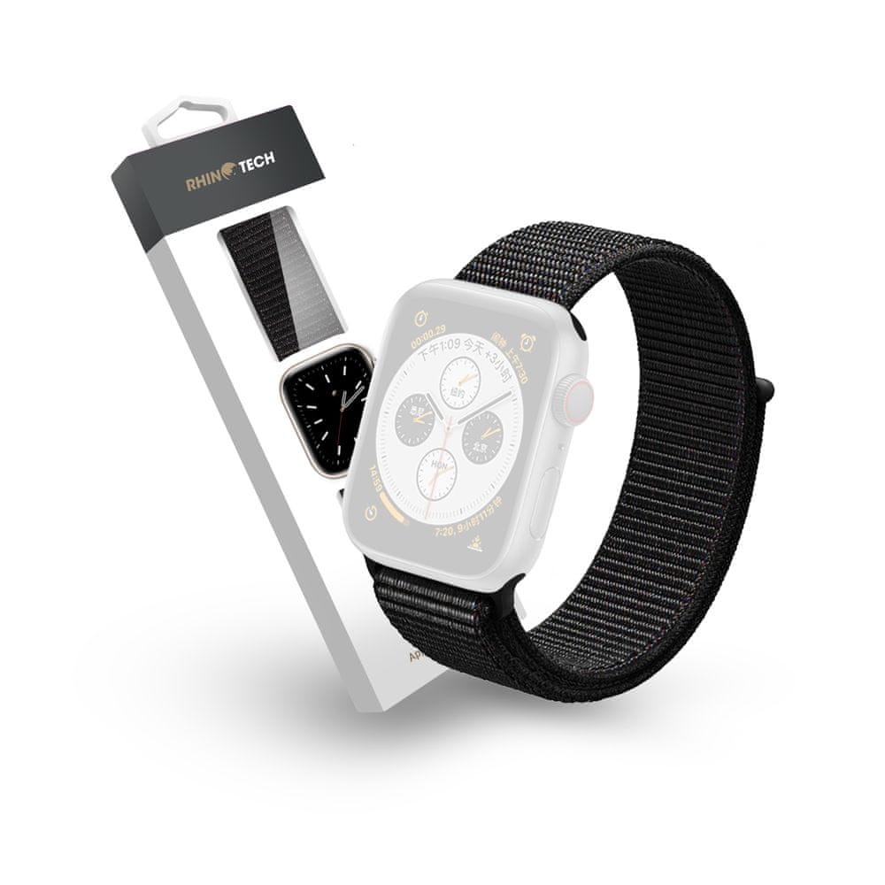 RhinoTech řemínek Magic Tape pro Apple Watch 38/40/41mm černá (RTACC411)