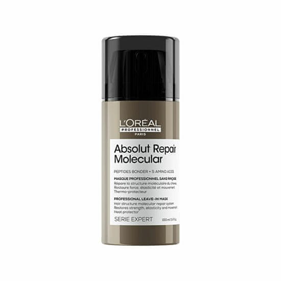 Loreal Professionnel Bezoplachová maska pre poškodené vlasy Absolut Repair Molecular ( Professional Leave-in Mask) 100 ml