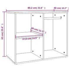 Vidaxl Kozmetická skrinka lesklá biela 80x40x65 cm spracované drevo