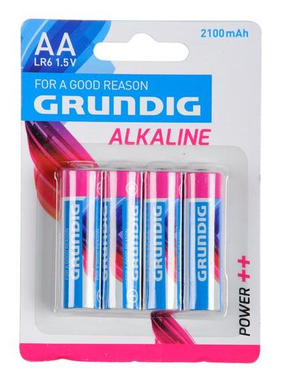 GRUNDIG BATÉRIA AA ALKALINE 2100 mAh, 4KS