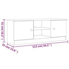 Vidaxl TV skrinka ALTA biela 112x35x41 cm masívna borovica