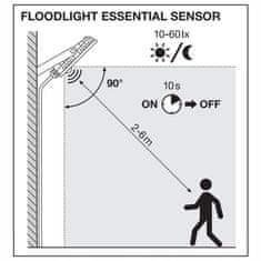 LEDVANCE LED Reflektor 30W 2700lm 6500K Studená biela IP65 čierny so senzorom pohybu ESSENTIAL SENSOR