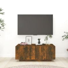 Vidaxl TV skrinka dymový dub 100x35x40 cm spracované drevo