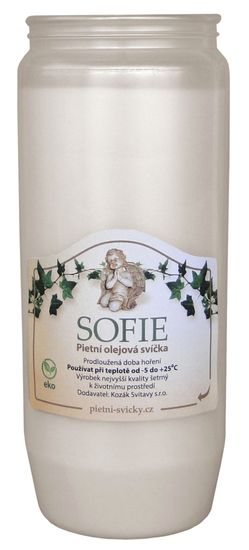 Sviečka olejová Sofia - 180 g biela