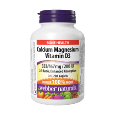 Webber Naturals Vápnik, Horčík a Vitamín D3 BONUS