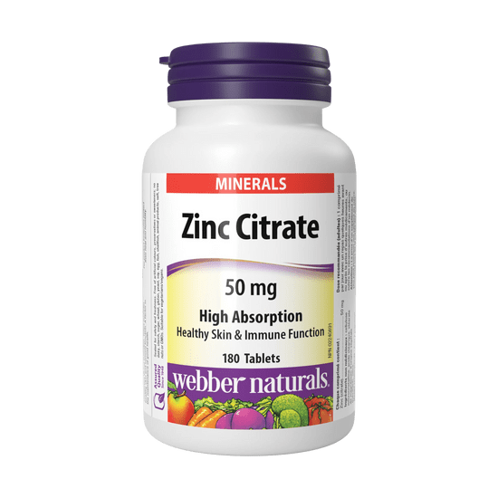 Webber Naturals Zinok 50 mg Citrát