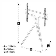 HAMA TV stojan Easel, podlahový, 600x400