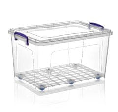 Box úložný CLEAR BOX vysoký 55x37x31cm 42L s kolieskami