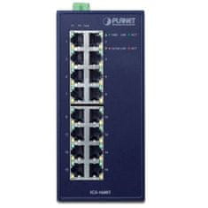 Planet IGS-1600T Priemyselný Switch 16x1Gb, dual 12-48VDC/24VAC, -40~+75°C, fanless