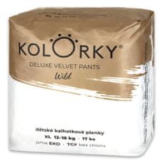 KOLORKY DELUXE VELVET PANTS Wild Nohavičky plienkové jednorazové eko XL (12-16 kg) 17 ks