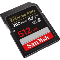 SanDisk Extreme PRO 512GB SDXC Memory Card 200MB/s a 140MB/s, UHS-I, Class 10, U3, V30