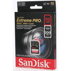 SanDisk Extreme PRO 512GB SDXC Memory Card 200MB/s a 140MB/s, UHS-I, Class 10, U3, V30