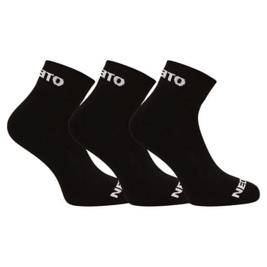 Nedeto 3PACK ponožky členkové čierne (3NDTPK001-brand)