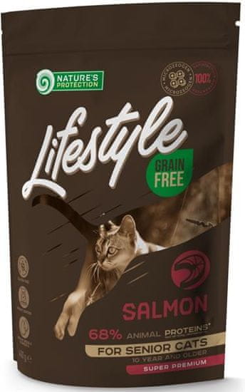 Nature's Protection Nature 'Protection Cat Dry LifeStyle GF Senior Salmon 400 g