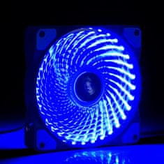 Akyga Ventilátor 12cm LED modrý