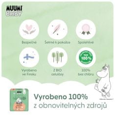 MUUMI BABY 5 Maxi+ 10-16 kg (132 ks), mesačné balenie eko plienok