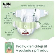 MUUMI BABY 5 Maxi+ 10-16 kg (132 ks), mesačné balenie eko plienok