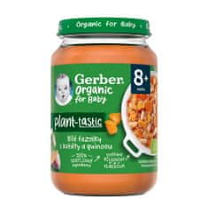 GERBER Organic 100% rastlinný príkrm bielej fazuľky so sladkým zemiakom a quinoou 190 g