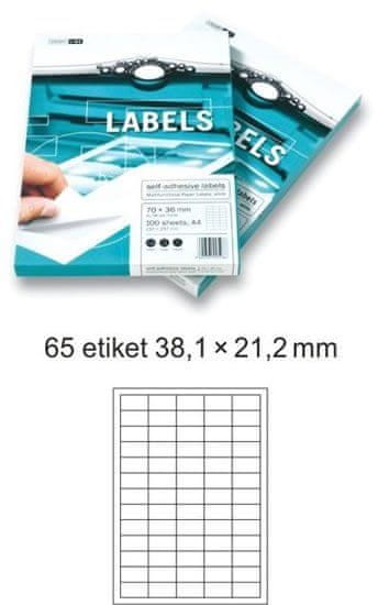 Smart Europapier LINE Samolepiace etikety 100 listov ( 65 etikiet 38,1 x 21,2 mm)