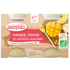 Babybio Príkrm jablko mango 2x 130 g