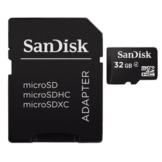 SanDisk microSDHC Card 32 GB + adaptér