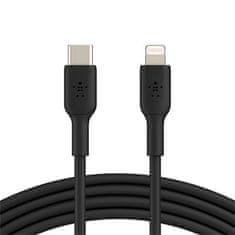 Belkin BOOST CHARGE Lightning/USB-C kábel, 1m, čierny