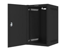 Lanberg RACK CABINET 10” WALL-MOUNT 9U/280X310 FOR SELF-ASSEMBLY WITH METAL DOOR BLACK (FLAT PACK)