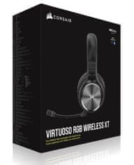 Corsair herné slúchadlá VIRTUOSO RGB WIRELESS XT High-Fidelity with Spatial Audio, Slate