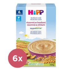 HiPP 6x PRAEBIOTIK Kaša mliečna viaczrnná so slivkami 250 g, 6m+