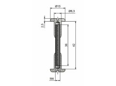 Kovanie spojovacie 42mm Zn (50ks)