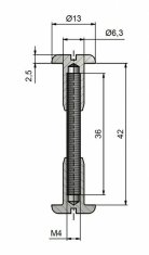 Kovanie spojovacie 42mm Zn (50ks)